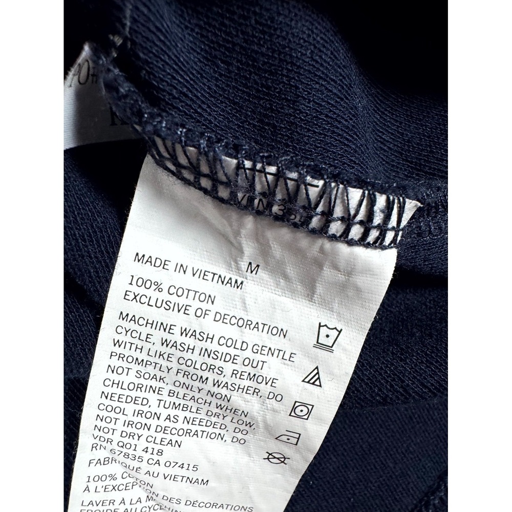 Nautica Polo Shirt Men Medium Navy Blue Cotton Golf Classic Fit Embroidered Logo - Picture 5 of 7